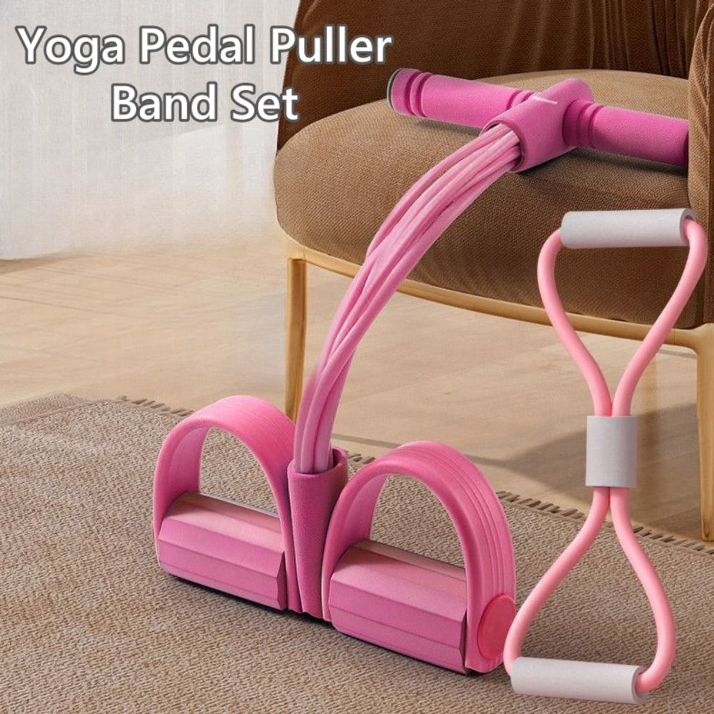 Yoga Pedal Puller Fitness Equipment - 6-teiliges Widerstandsband-Set aus TPE für Sport,