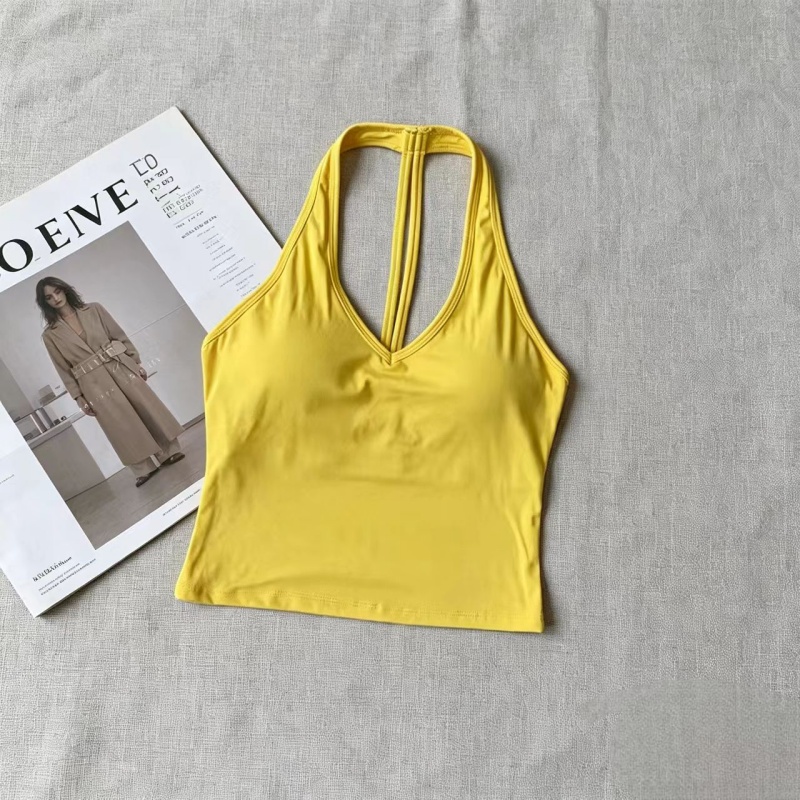 Yoga And Fitness Studio - V-Ausschnitt Neckholder T-Back Yoga-Tanktop für Frauen