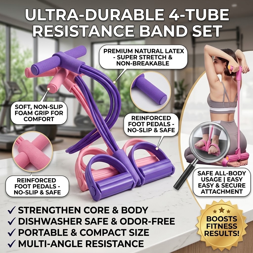 Yoga Pedal Puller Fitness Equipment - Pedal-Widerstandsband, tragbares Fitness-Stretchband für Bauch-, Hüft-,