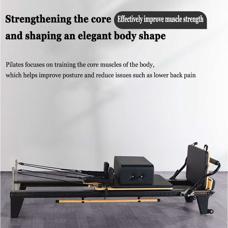 Yoga And Fitness Studio - Maßgefertigtes Yoga-Studio-Formgebungs-Fitnessgerät, Gleitendes Flachbett, Aluminium-Legierung Vollschienen-Pilates-Kernbett