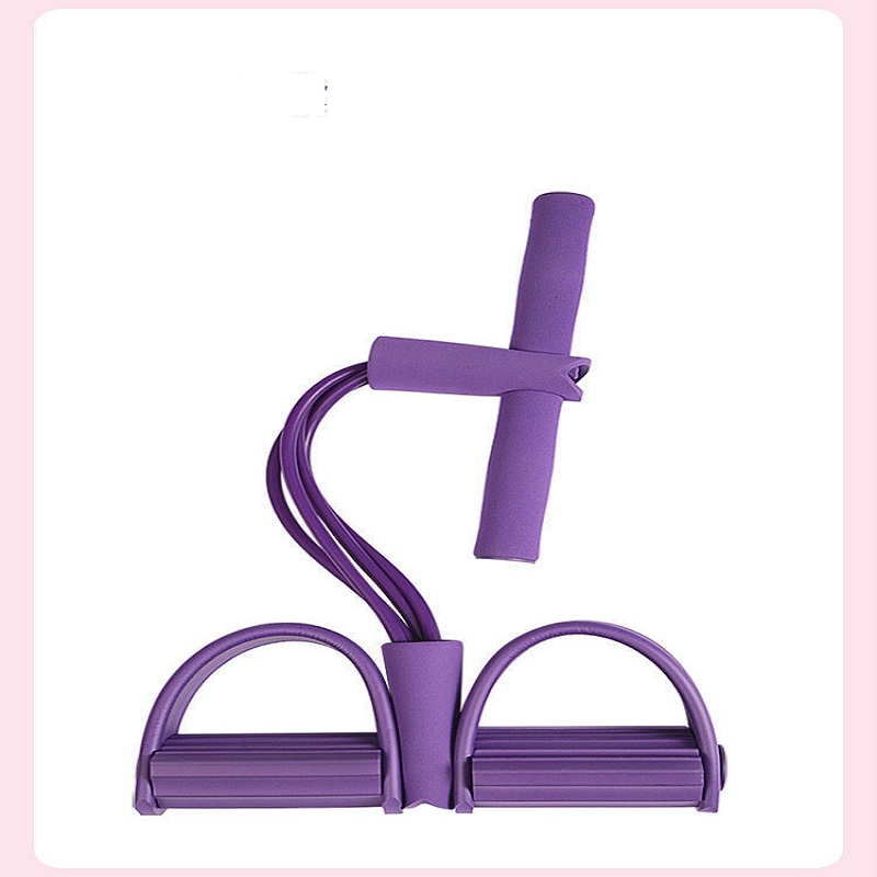 Yoga Pedal Puller Fitness Equipment - Vierrohr-Pedalspanner, multifunktionales Haushalts-Fitnessgerät, Yoga, Bauchstärkung, elastisches