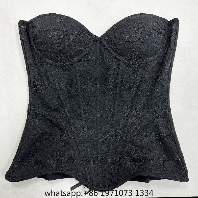 Waist Trainer Women - Damen Spitzenkorsett Bustier Overbust Luxus-Oberteil für