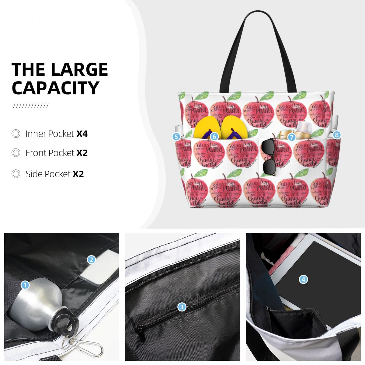 Strandtasche mit Lehrer-Zitat, – Yoga Fitness Quotes Bewertung und Preis